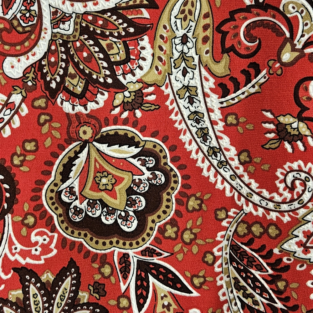 Ruby Rd. Red Paisley Women's Top - Picture 4 of 6